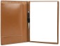 Preview: Schreibmappe DIN A4, incl. Memoblock CAMBRIDGE Top Grain Rindleder hellbraun